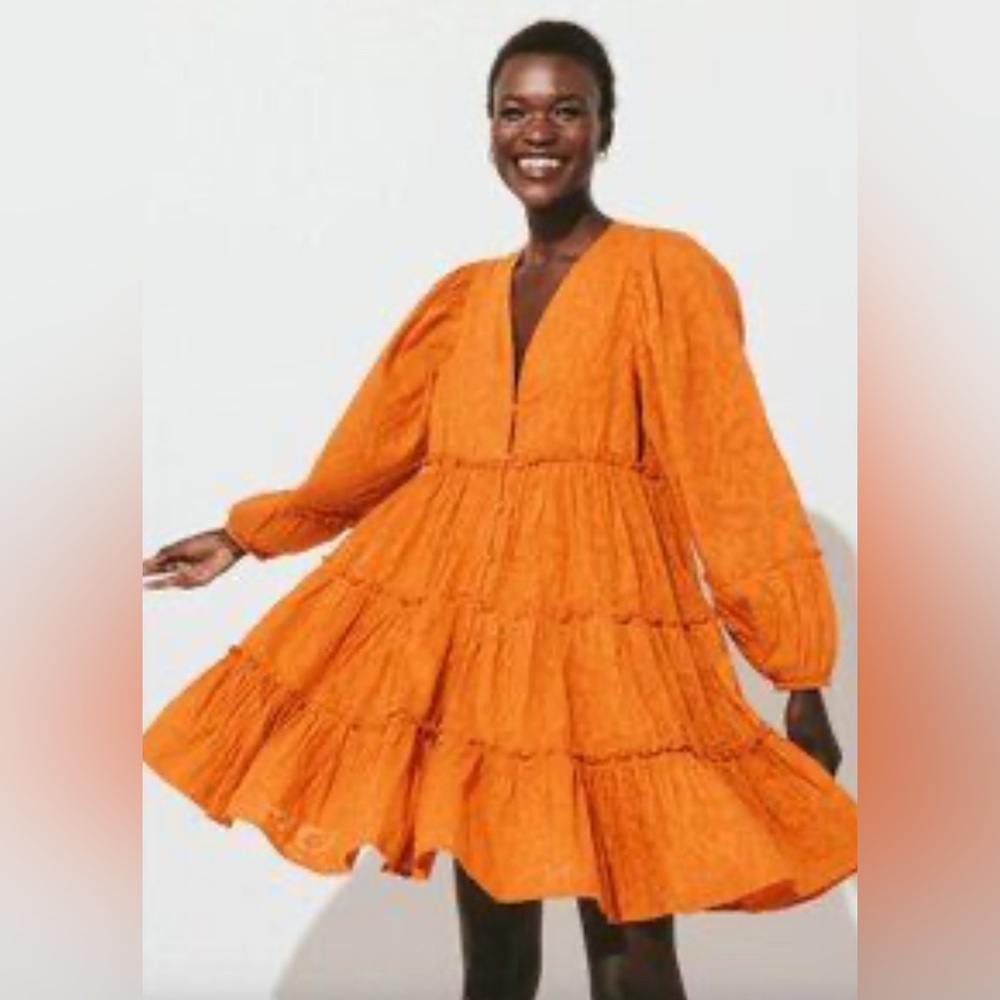 Cleobella Blythe Mini Dress in Burnt Orange size XS